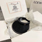 小香家-2024夏季新款亮片格紋遮陽帽 黑色