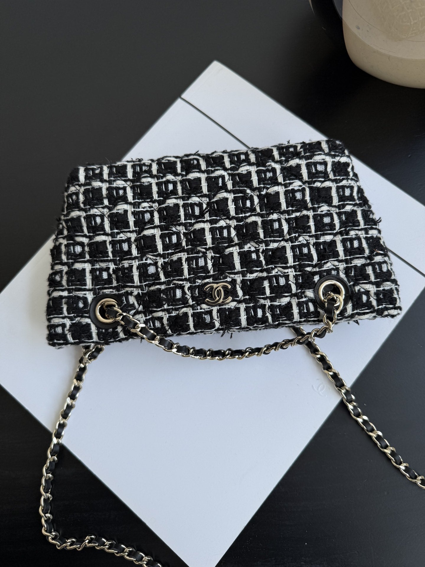 小香家-25C Mini Tote 黑色毛呢