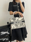 迪D家-2023春夏新款 Tote 星座系列米白色 中號