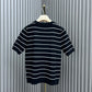 穆M家-2404 24新品上架圓領條紋短袖TEE 黑色