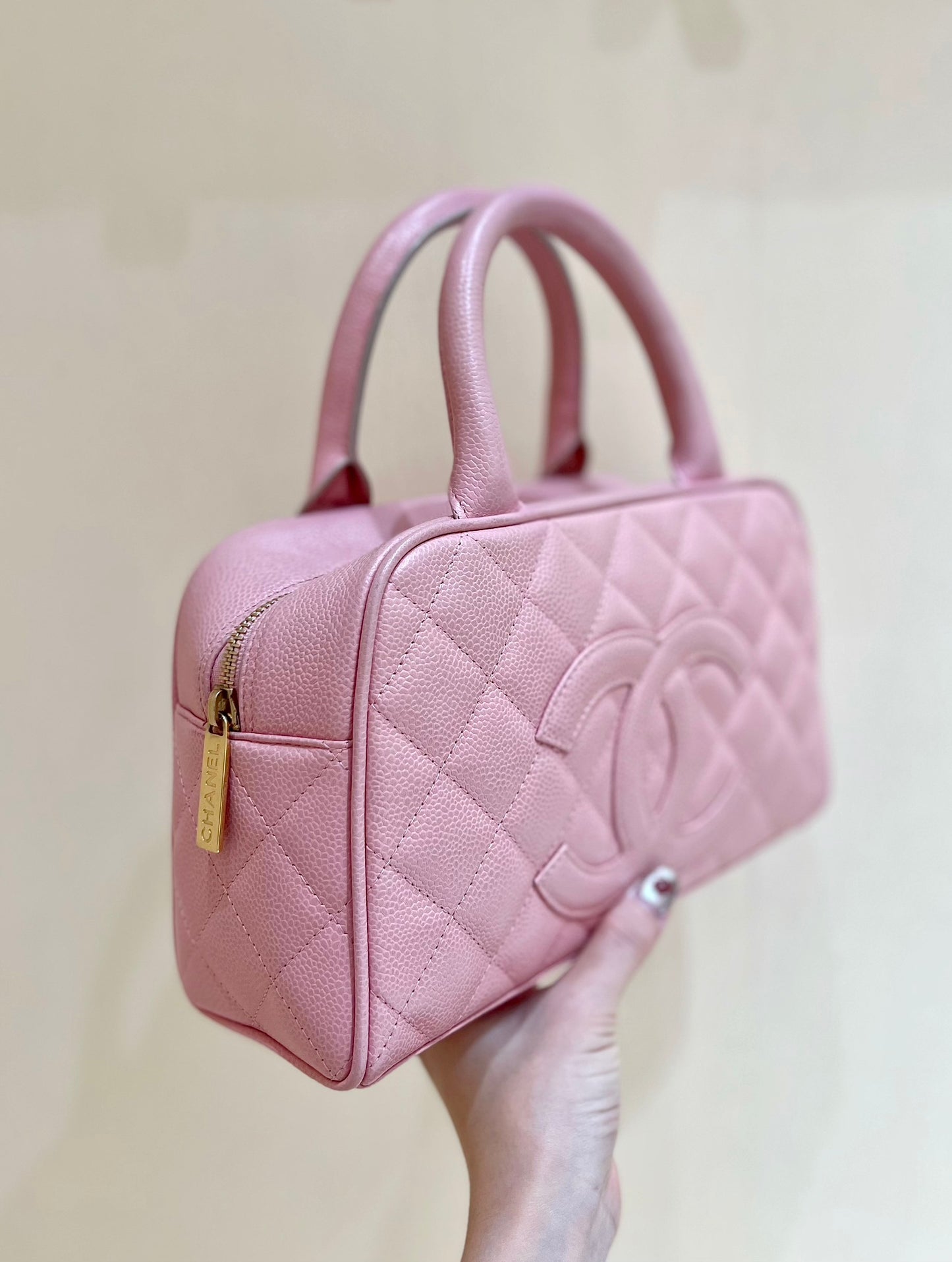 小香家-Chanel Vintage 中古保齡球包 粉色
