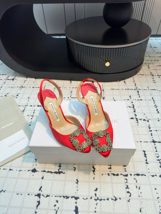 Manolo Blahnik-2024 高跟涼鞋 紅色