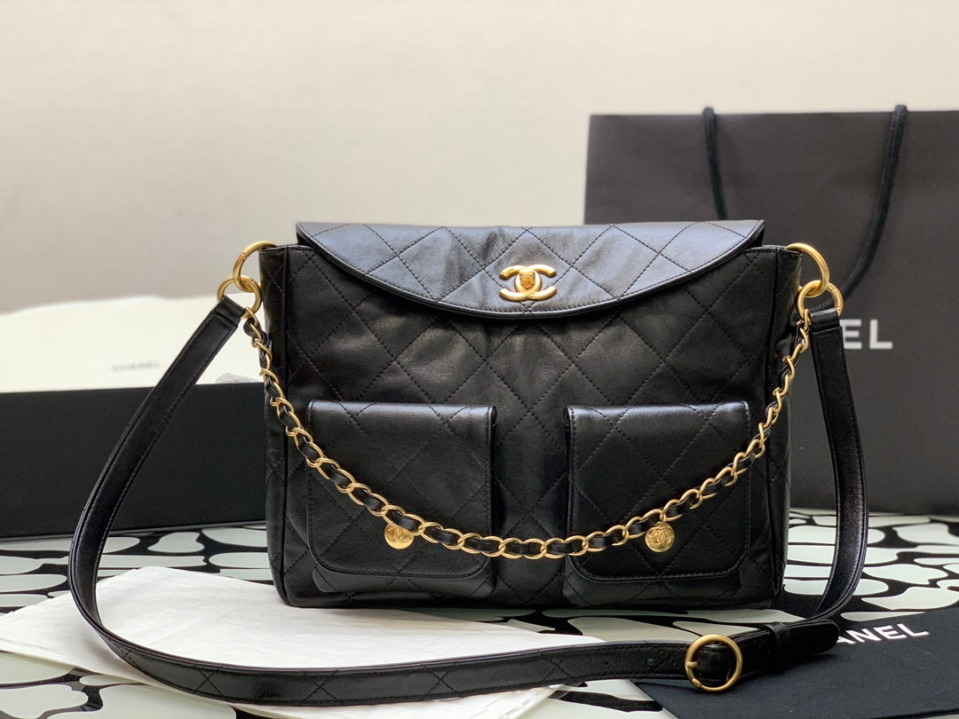 小香家-Chanel Hobo 復古單肩包 黑色