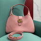 古G家-2023早春款 月牙肩背包 粉色