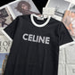 賽C家-2403 24早春新品虛線字母logoTEE 黑色