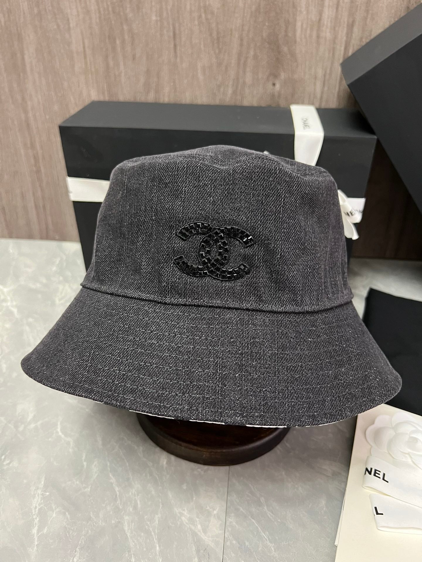 小香家-單寧牛仔棉質漁夫帽 灰色