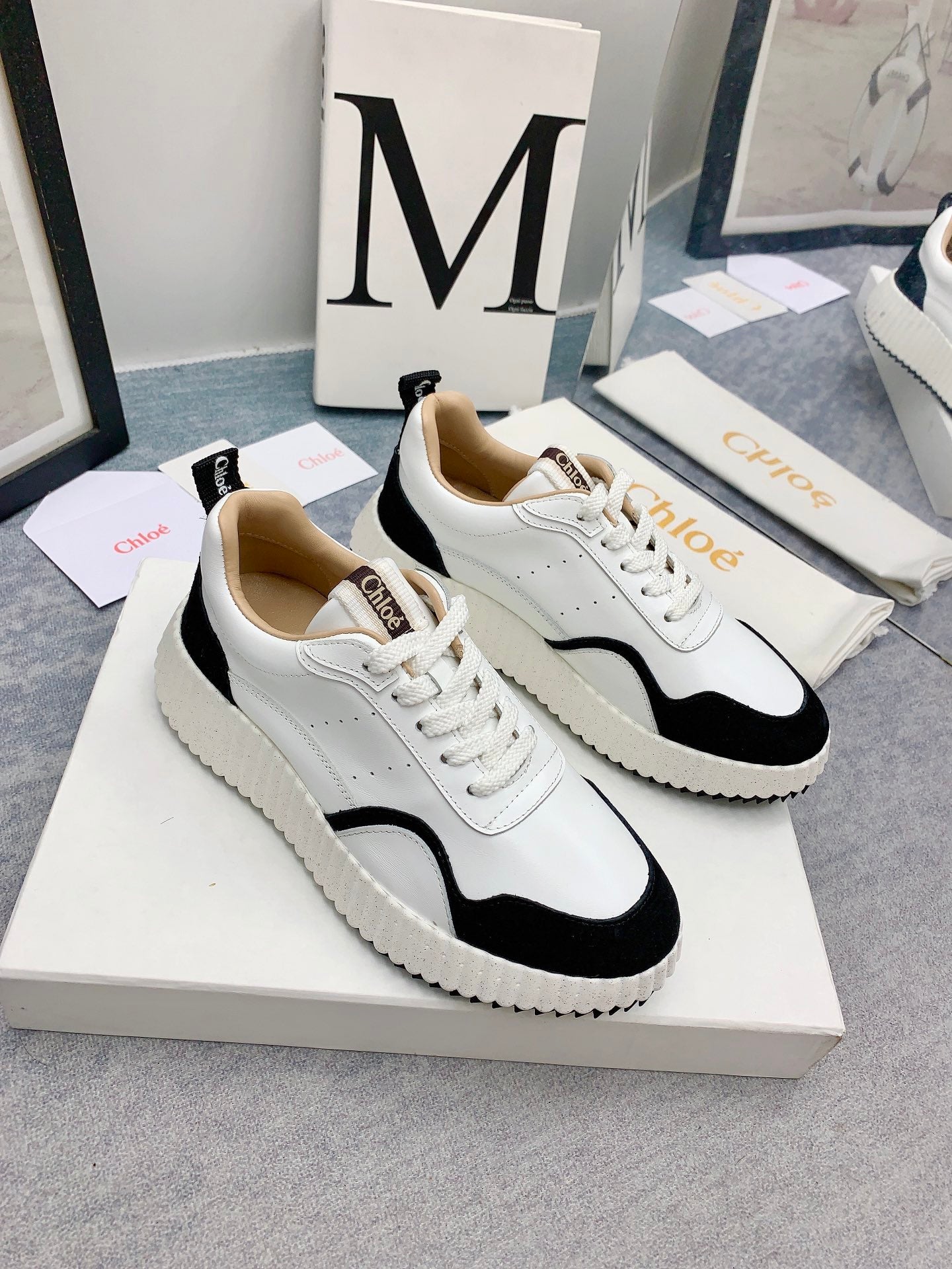 克羅C-Nama sneaker彩虹系列 運動鞋 白黑色