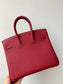 小愛款-Birkin 25 Togo K1 Rouge Grenat 紅色 金扣