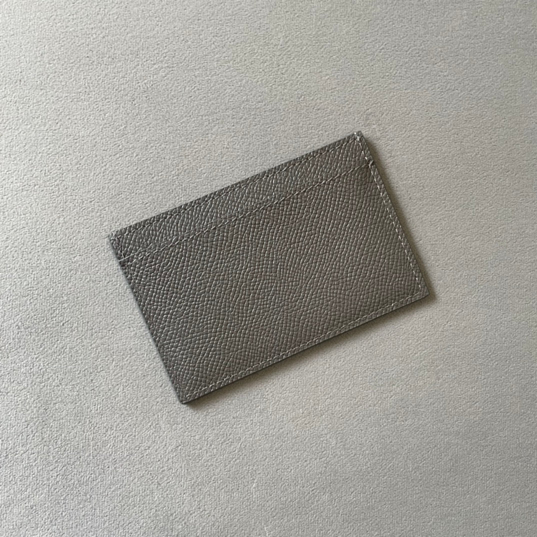 賽C家-小號卡包 粒面小牛皮 鐵灰色