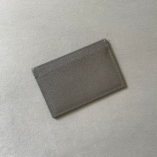 賽C家-小號卡包 粒面小牛皮 鐵灰色