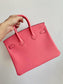 小愛款-Birkin 25  Swift 粉色 銀扣