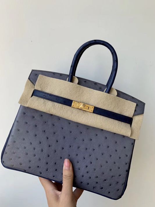 小愛款-Birkin 25 鴕鳥 金扣
