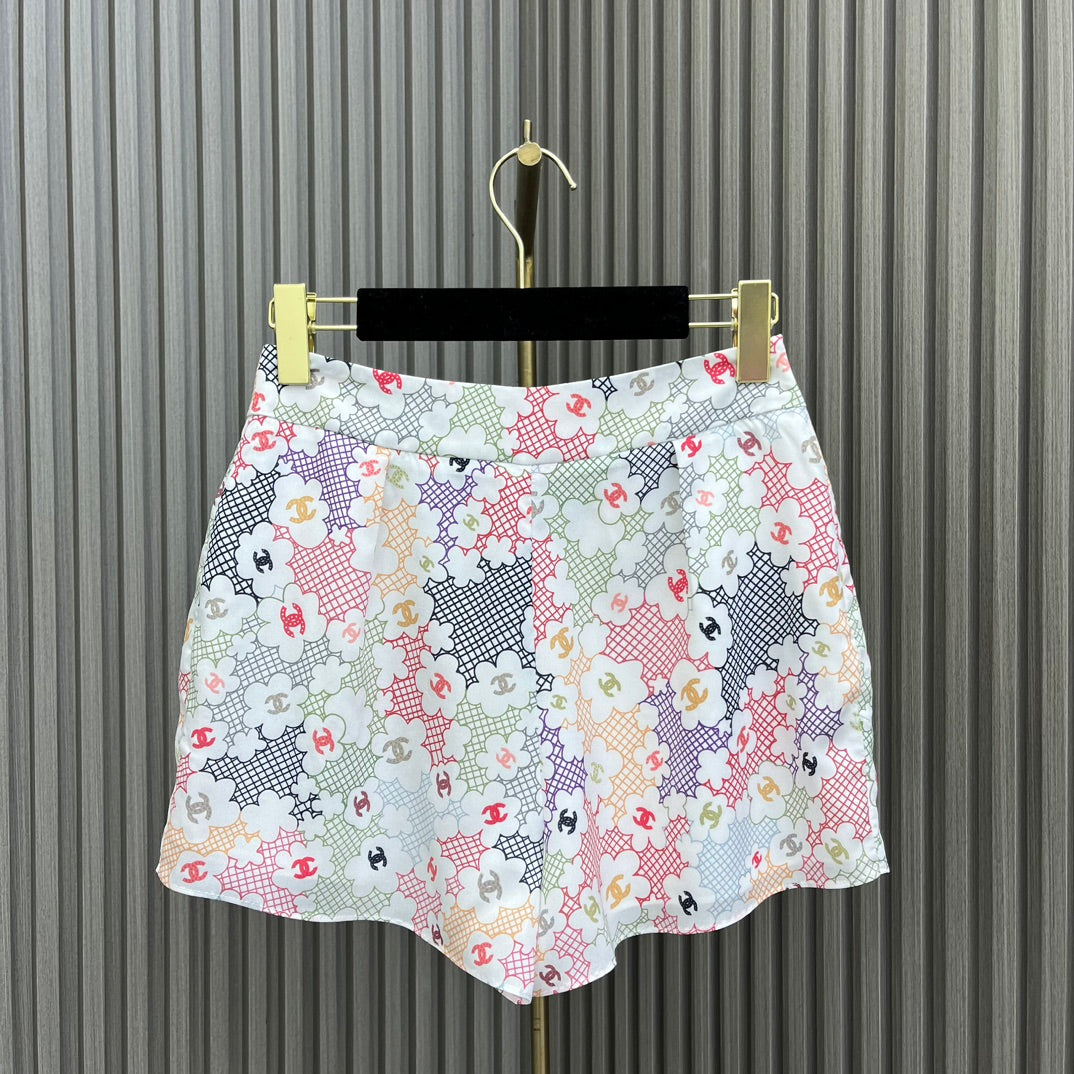 小香家-2403 24新品時髦印花短褲
