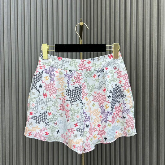 小香家-2403 24新品時髦印花短褲