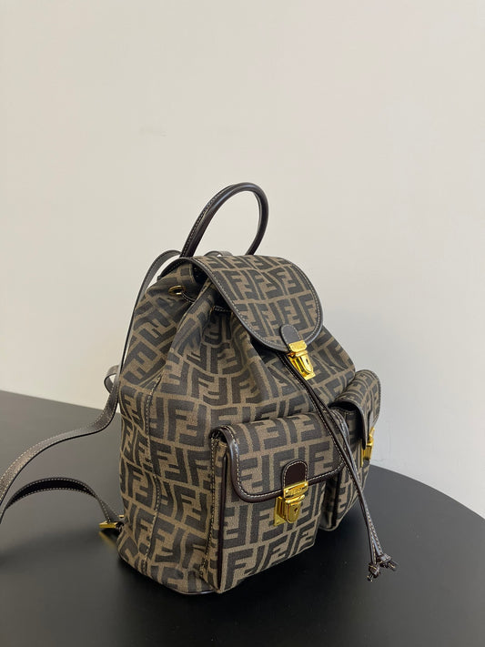 芬F家- 老花中古雙肩包