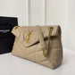 聖Y羅-Loulou Puffer 35cm 絎縫小羊皮雲朵包 奶茶色