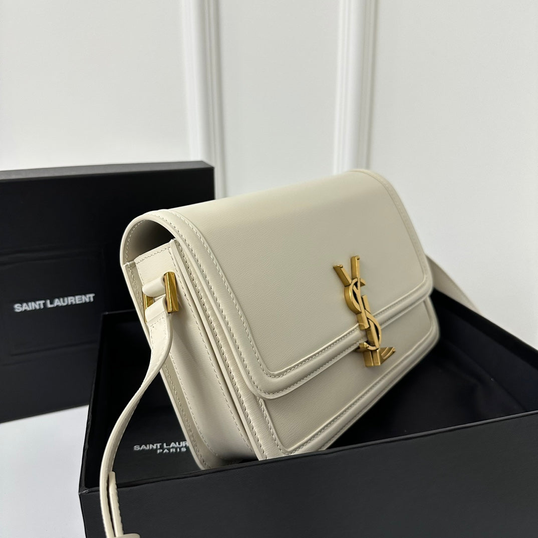 聖Y羅-BOX SAINT LAURENT 豆腐包 大號 奶白色