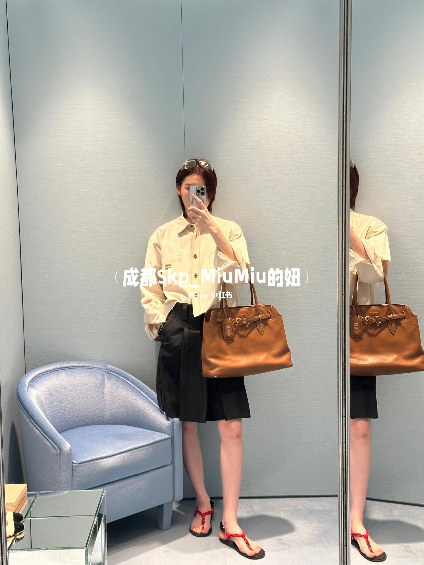 穆M家-2404  24春夏新款奶油白色單排扣短版牛仔外套