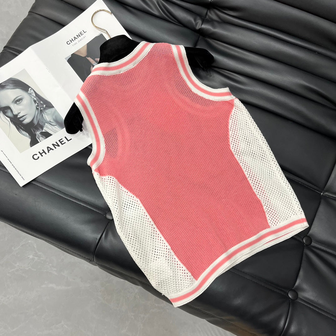 小香家-2403 24新品上架挖肩鏤空背心
