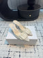 Manolo Blahnik-2024 蕾絲高跟拖鞋 白色