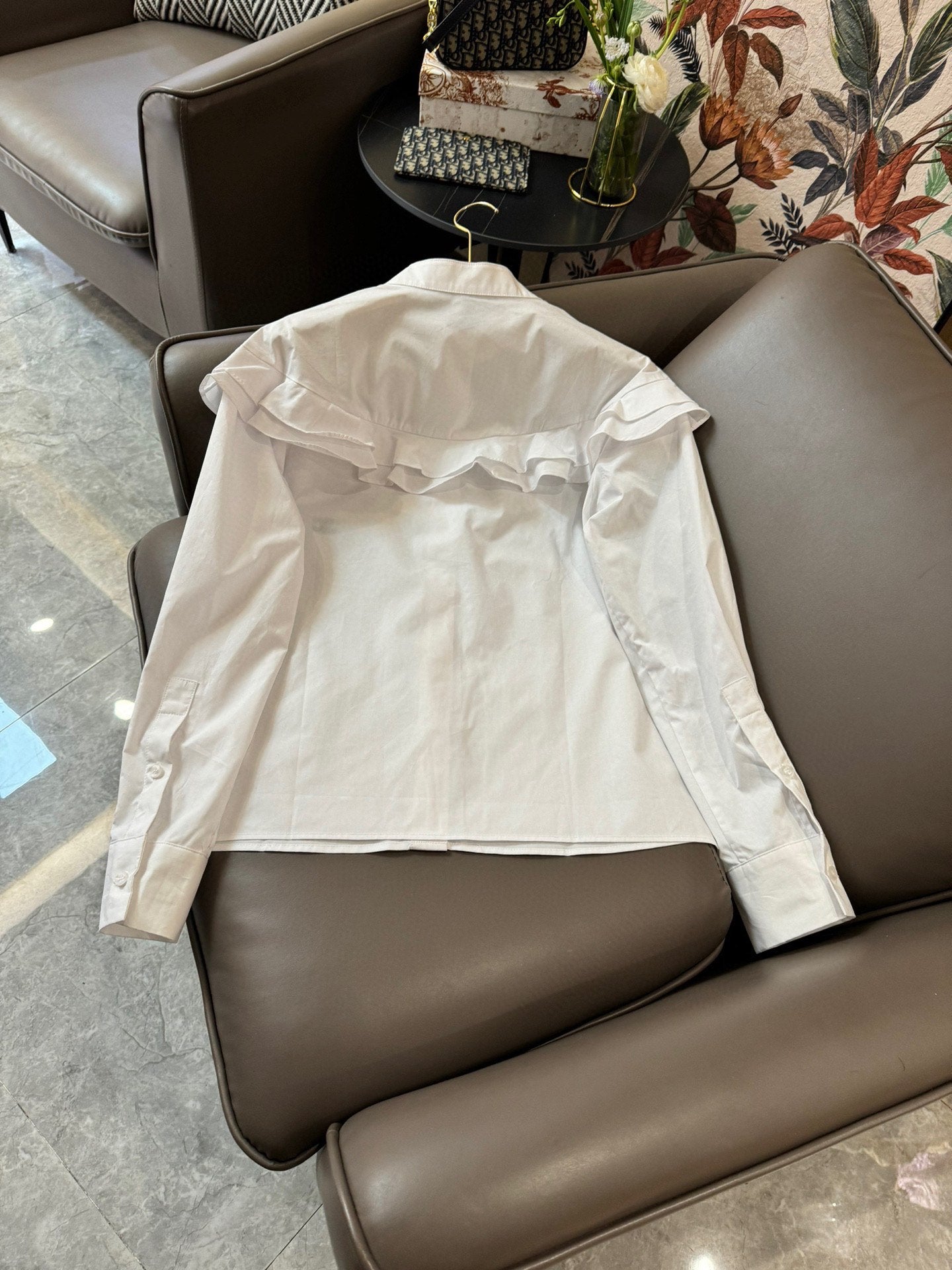 賽C家-2403 荷葉邊棉長袖襯衫