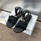 迪D家-2024 平底珍珠鞋 黑色