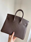 小愛款-Birkin 25 Togo 烏木Ebene內拼金棕色