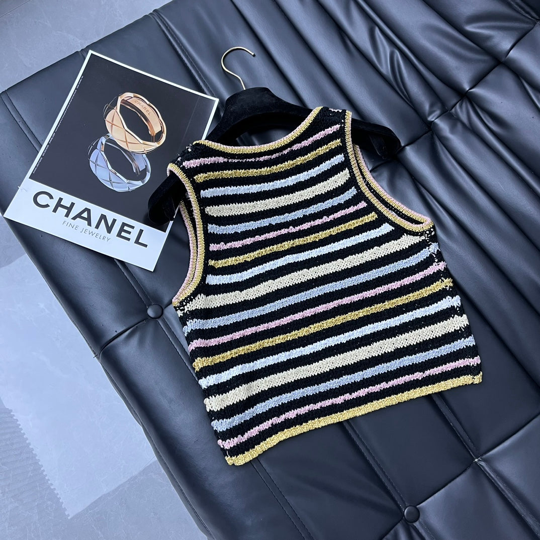小香家-2403 24新品上架圓領條紋背心