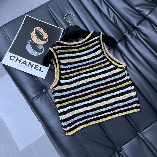 小香家-2403 24新品上架圓領條紋背心