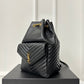 聖Y羅-Joe Backpack 絎縫雙肩包 黑色金扣 29CM