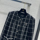 小香家-2403 24早春新品高級黑白格紋軟呢外套