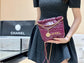 小香家-2023春夏新款 22BAG Mini 酒紅色 上身圖