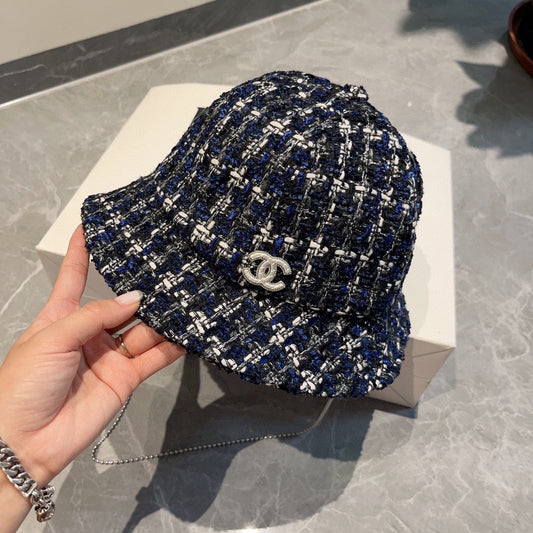 小香家-彩色刺繡漁夫帽 黑色