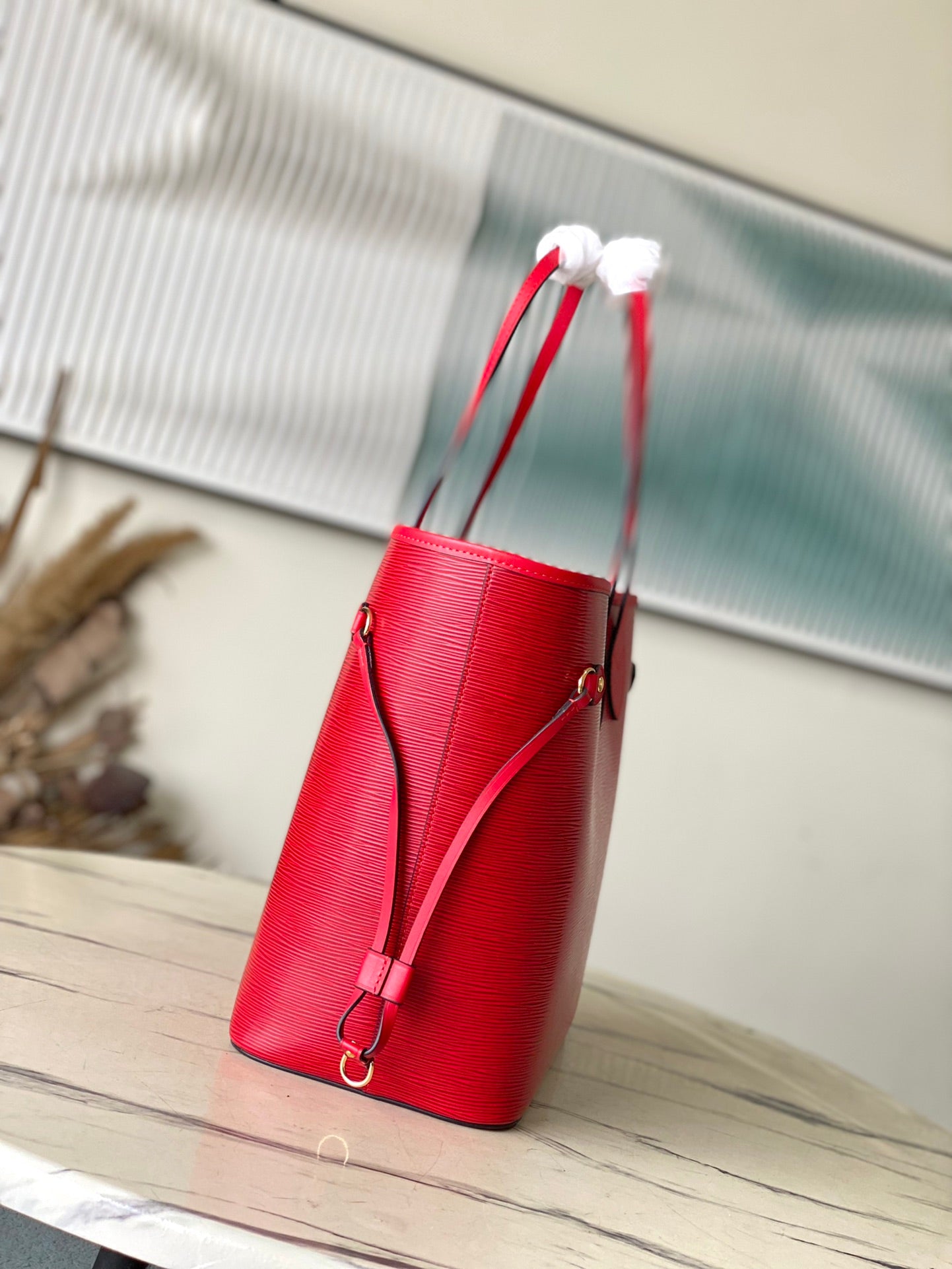 路L家-M12195 Neverfull MM手挽袋 紅色
