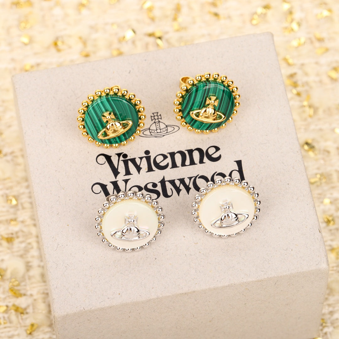 Vivienne westwood-耳環016 白色