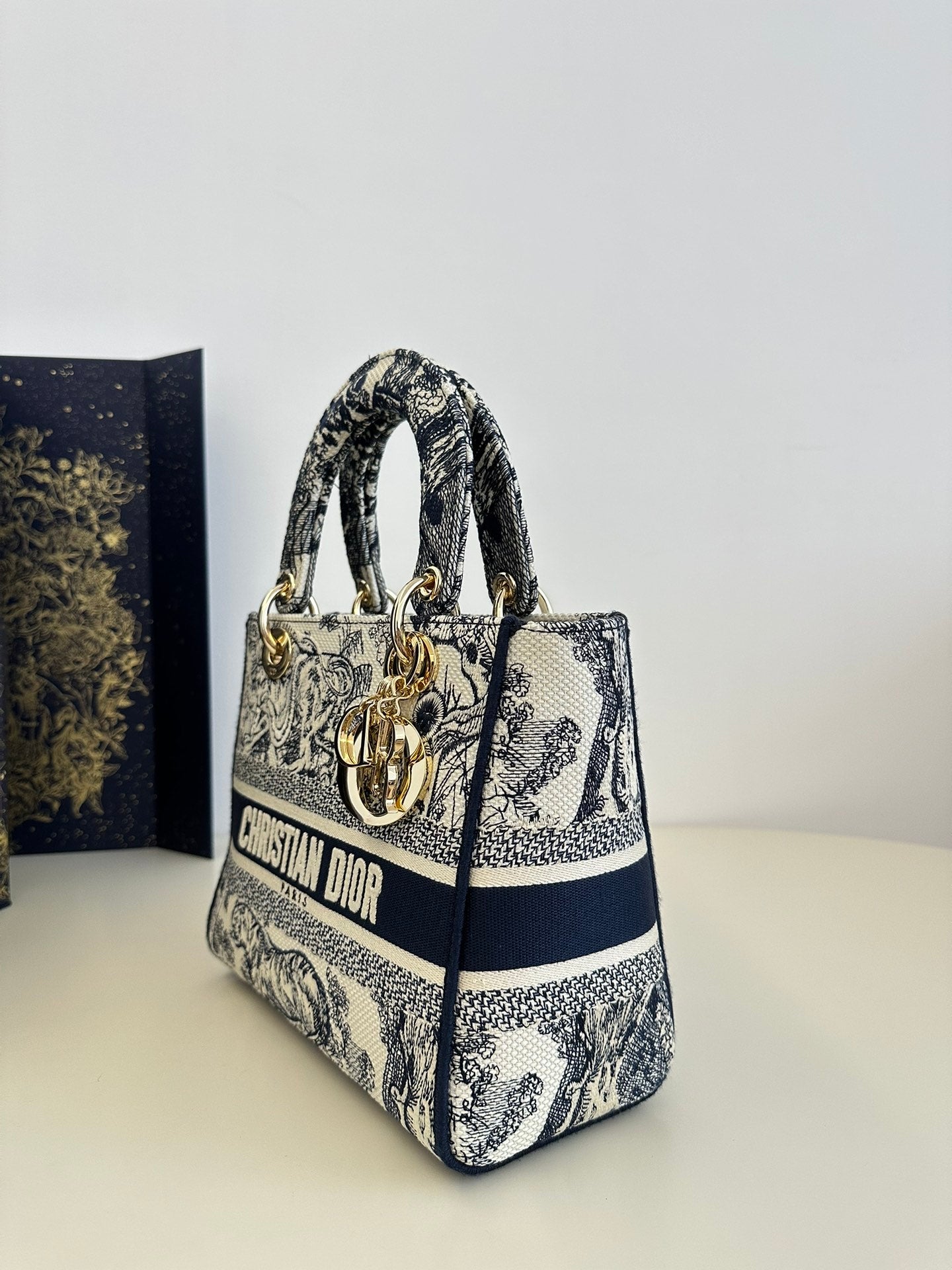 迪D家-Lady 老虎刺繡系列 淺藍色 24CM