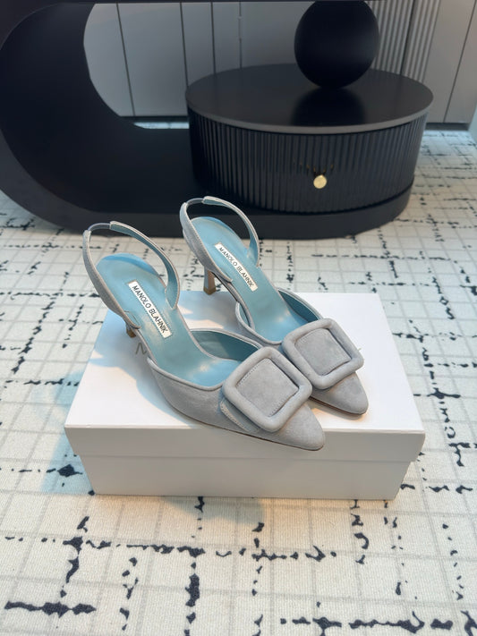 Manolo Blahnik-2024 高跟涼鞋 灰色