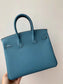 小愛款-Birkin 25 Togo 75 牛仔藍 金扣