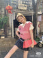 芬F家-2023秀款 Peekaboo Cut 中號 桃粉色 上身圖