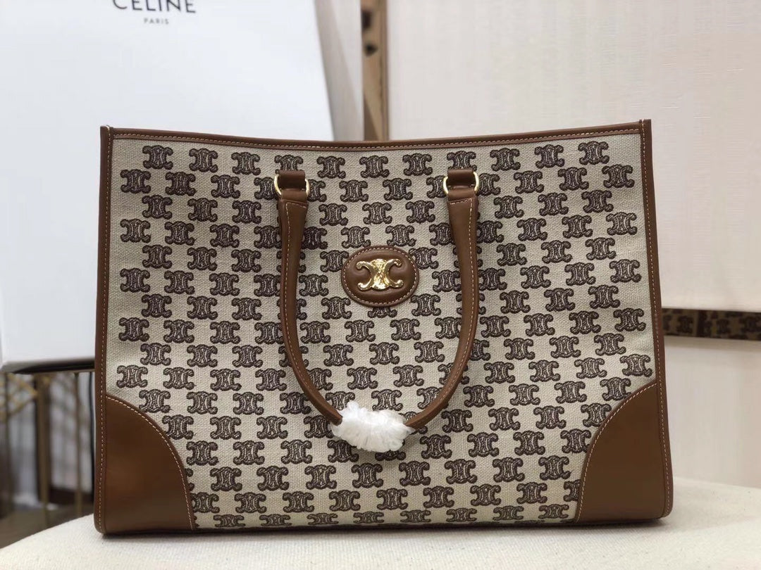 賽C家-E CABAS TRIOMPHE TOTE 托特包 咖色