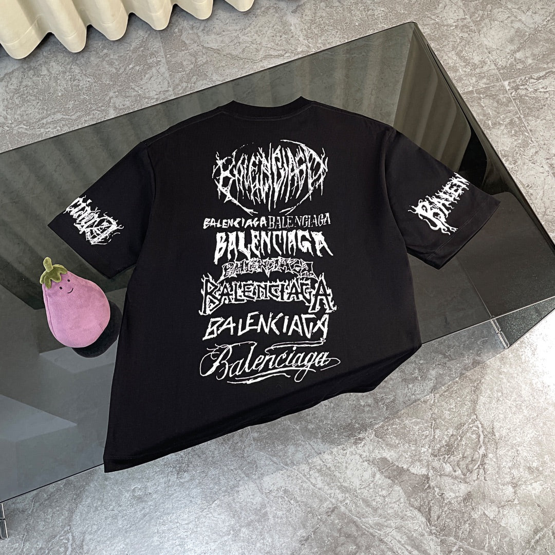 巴黎世-2404 龍年限定印花圓領短袖TEE 黑色