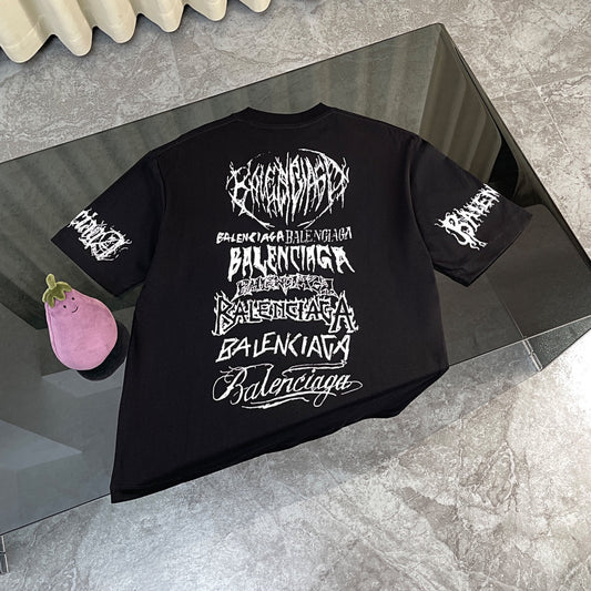 巴黎世-2404 龍年限定印花圓領短袖TEE 黑色