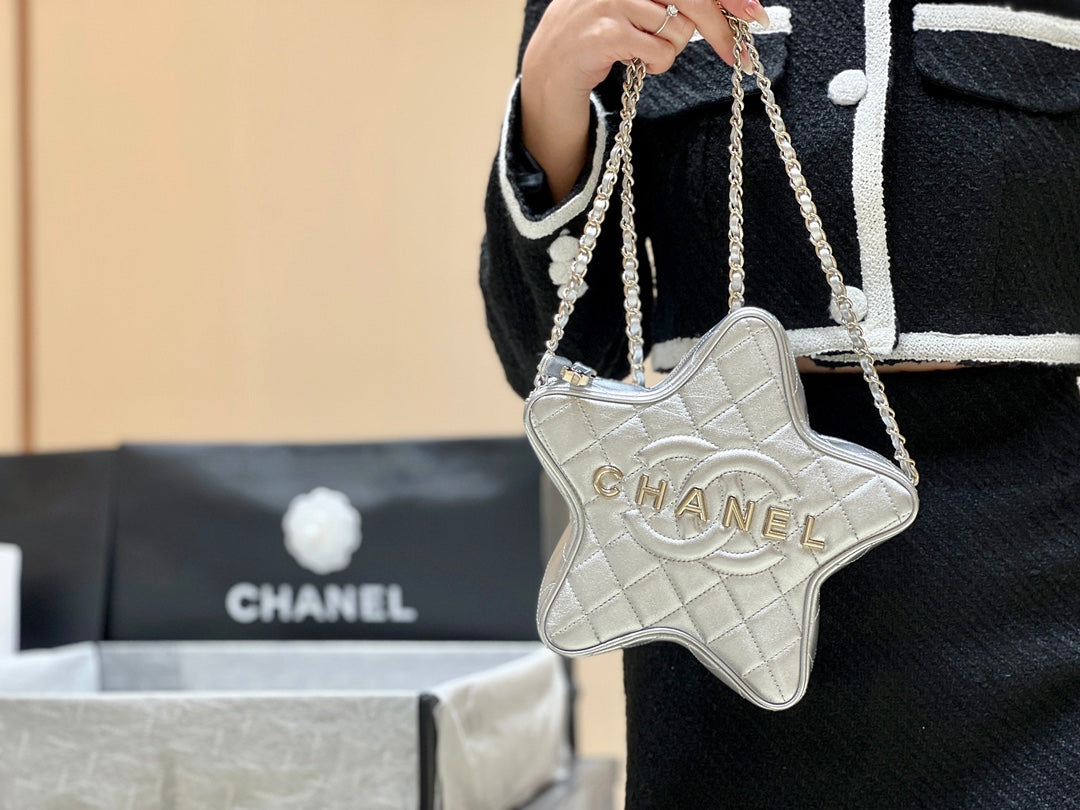 小香家-Chanel 24c 早春度假系列限量版 星星包 銀色