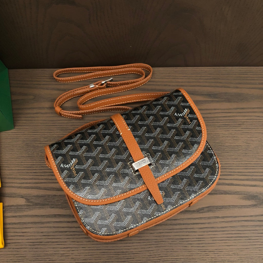 戈G家-Goyard 郵差包小號 棕色