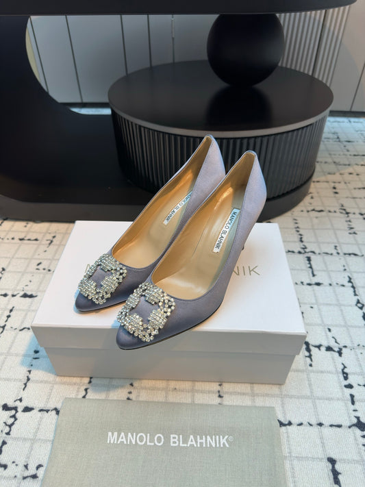 Manolo Blahnik-2024 高跟鞋 灰色