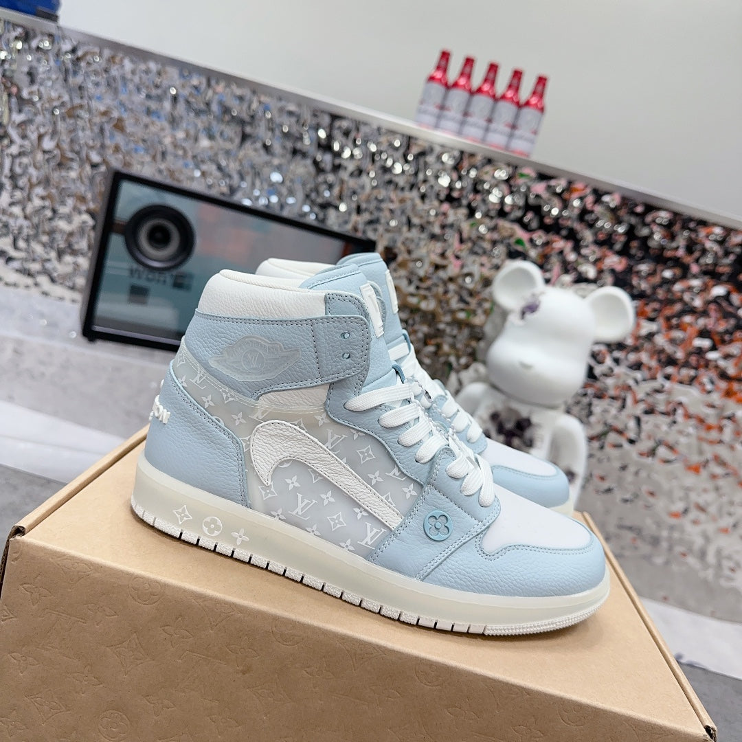 路L家-Air Jorda 1 Low AJ1 高筒運動鞋 聯名款 水藍色