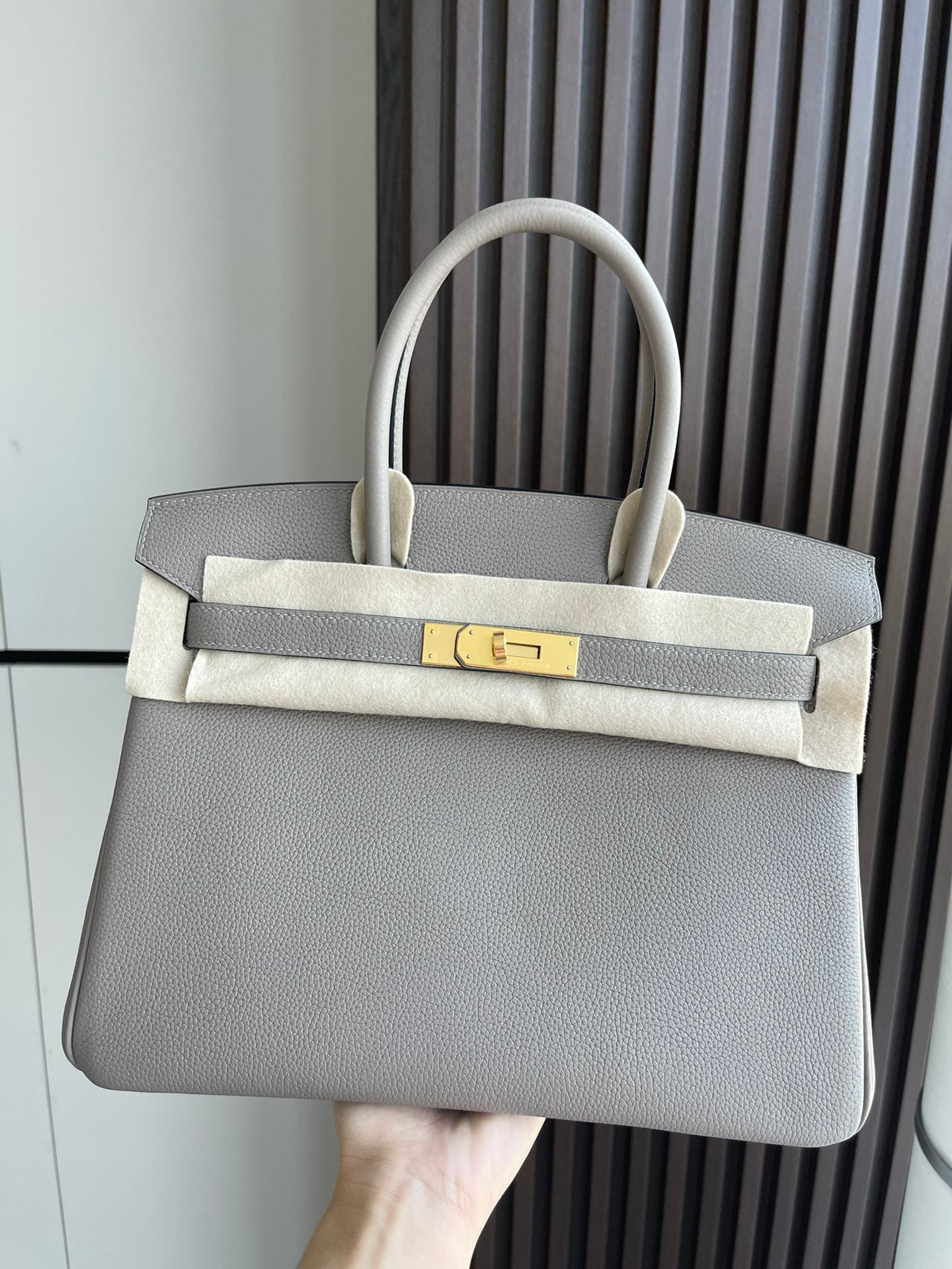 小愛款-Birkin 30 Togo 瀝青灰 金扣