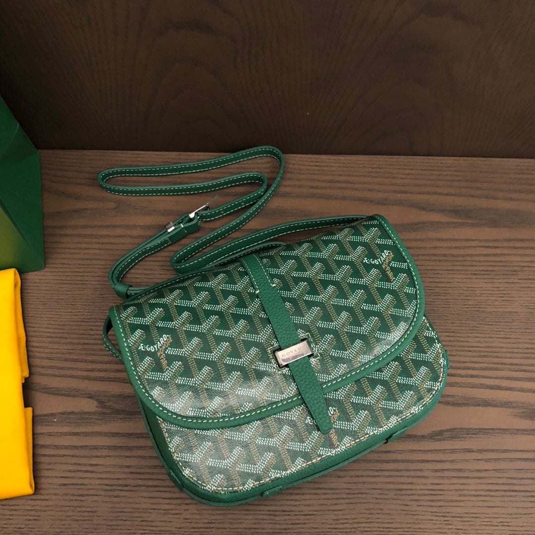 戈G家-Goyard 郵差包小號 綠色