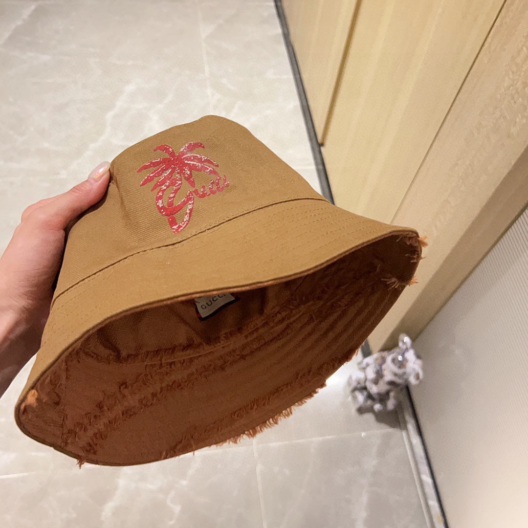 古G家-2023新款雙面可戴造型漁夫帽 卡其色