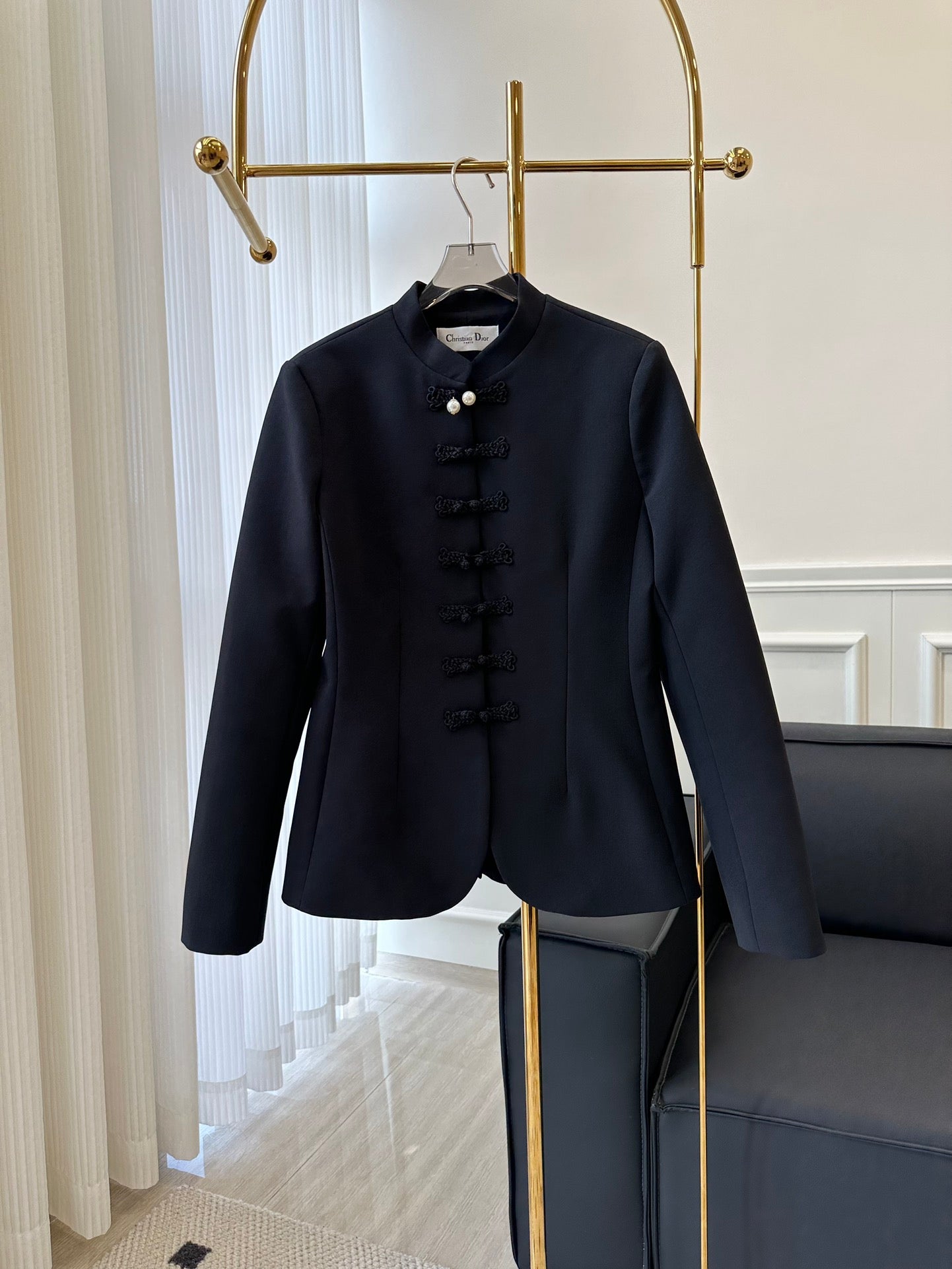 迪D家-2403 新款中式盤扣修身剪裁西服外套